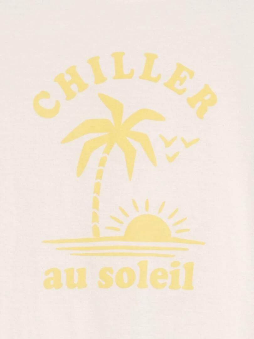 Lot de 2 tee shirts à message Bleu/blanc