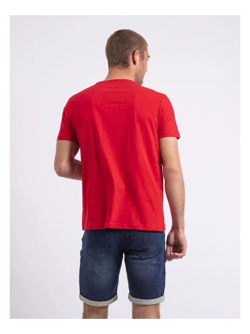 T shirt col rond NOUCAS Rouge