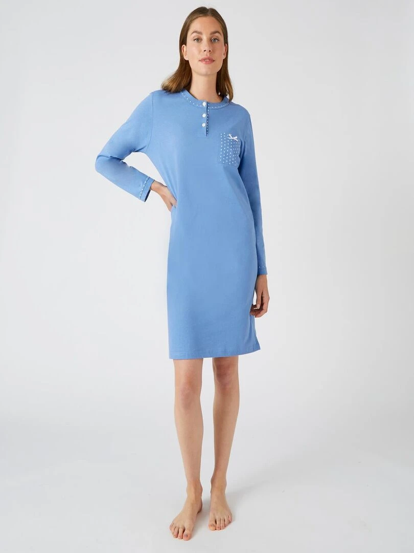 Liquette maille jersey long. 95 cm Damart Bleu