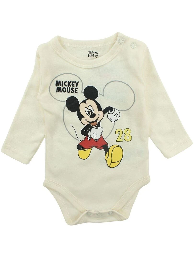 Disney Ensemble Body pantalon bébé garçon Imprimé Mickey Blanc