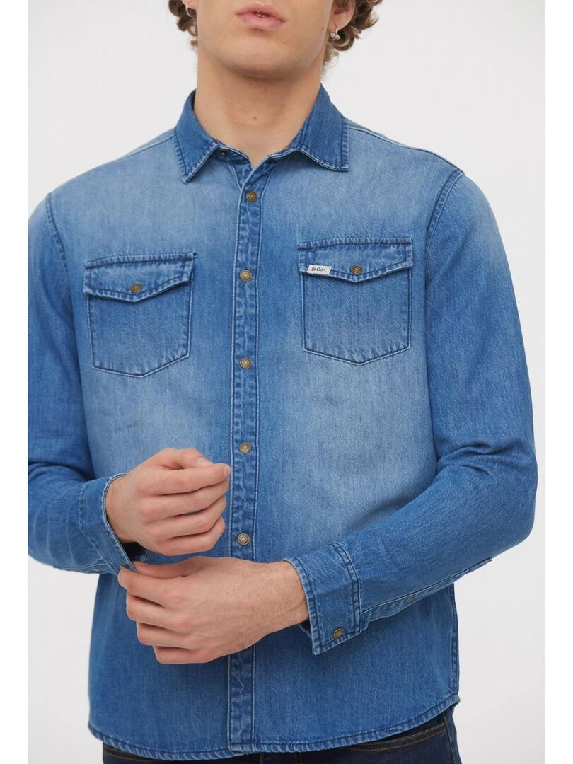 Lee Cooper   Chemise manches longues coton  DARILE   Bleu