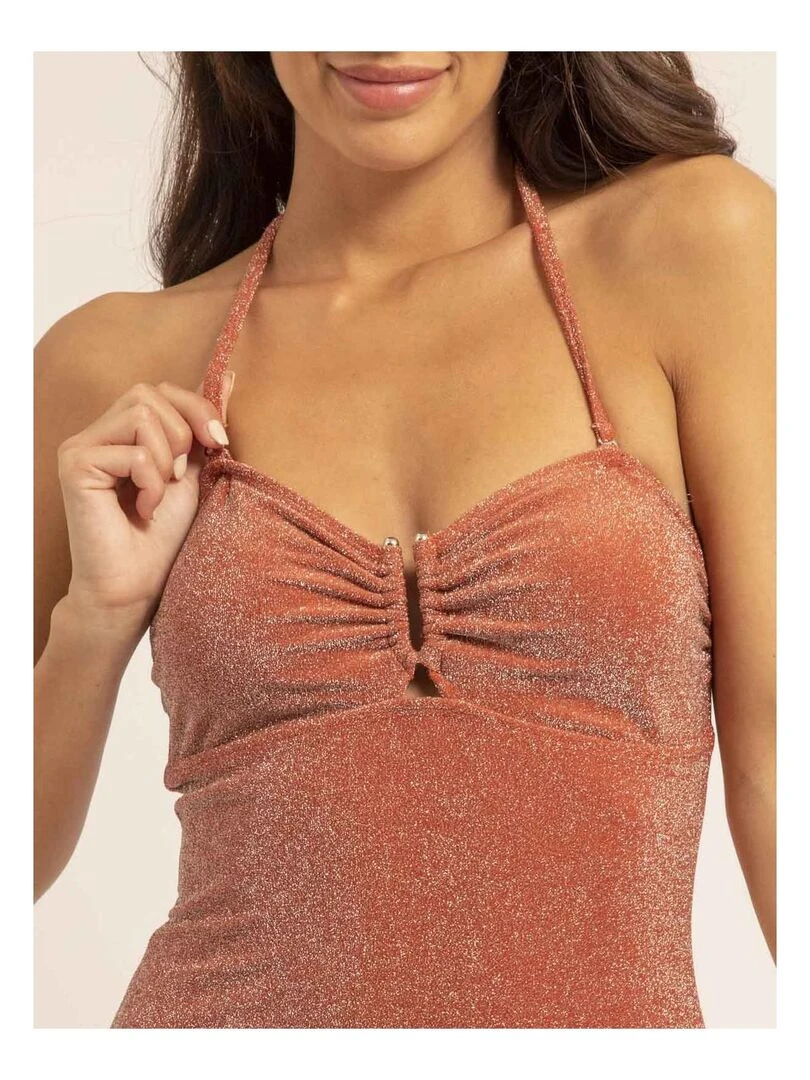 Maillot 1 pièce lurex GELISA   Rouge brique