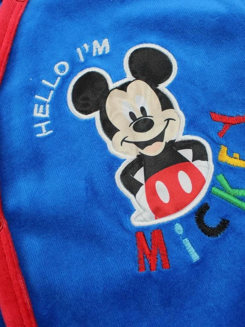 Disney   Grenouillere bébé garçon imprimé Mickey en coton   Bleu