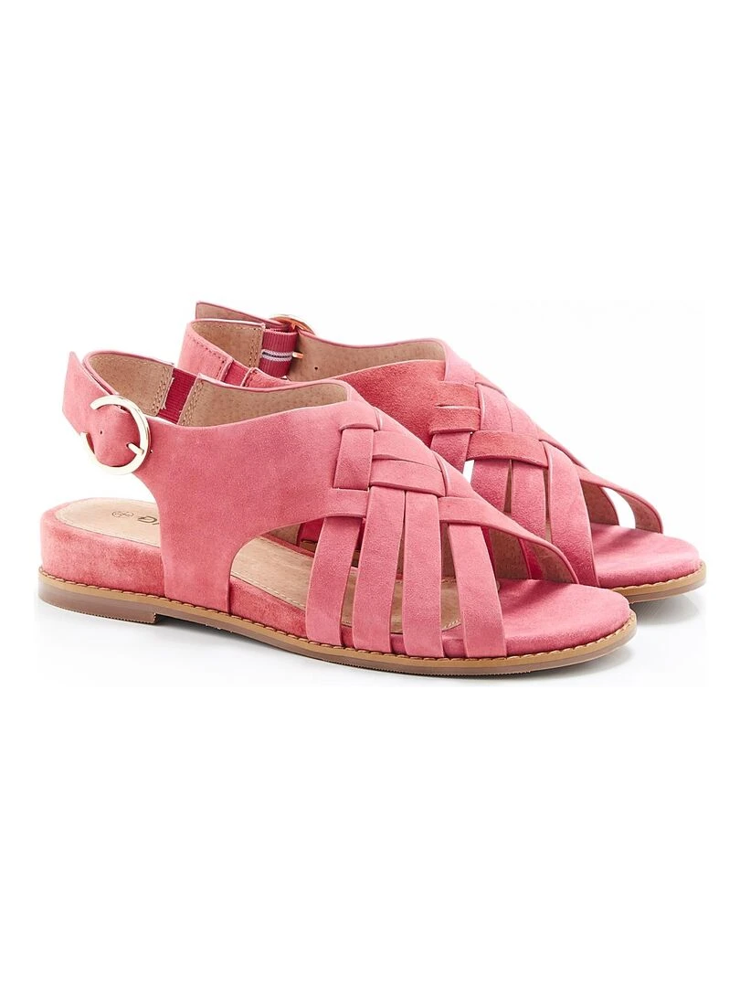 Sandales multibrides croisées Damart Rose