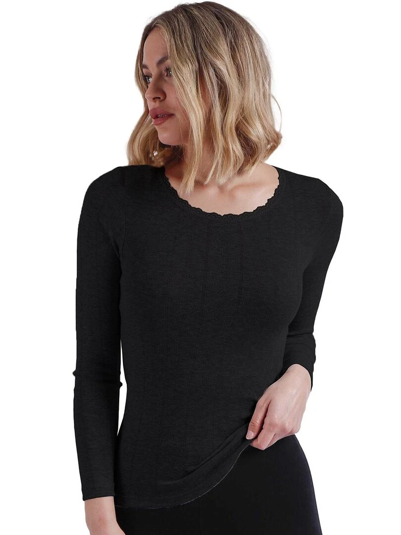 Top manches longues Desagujado Noir
