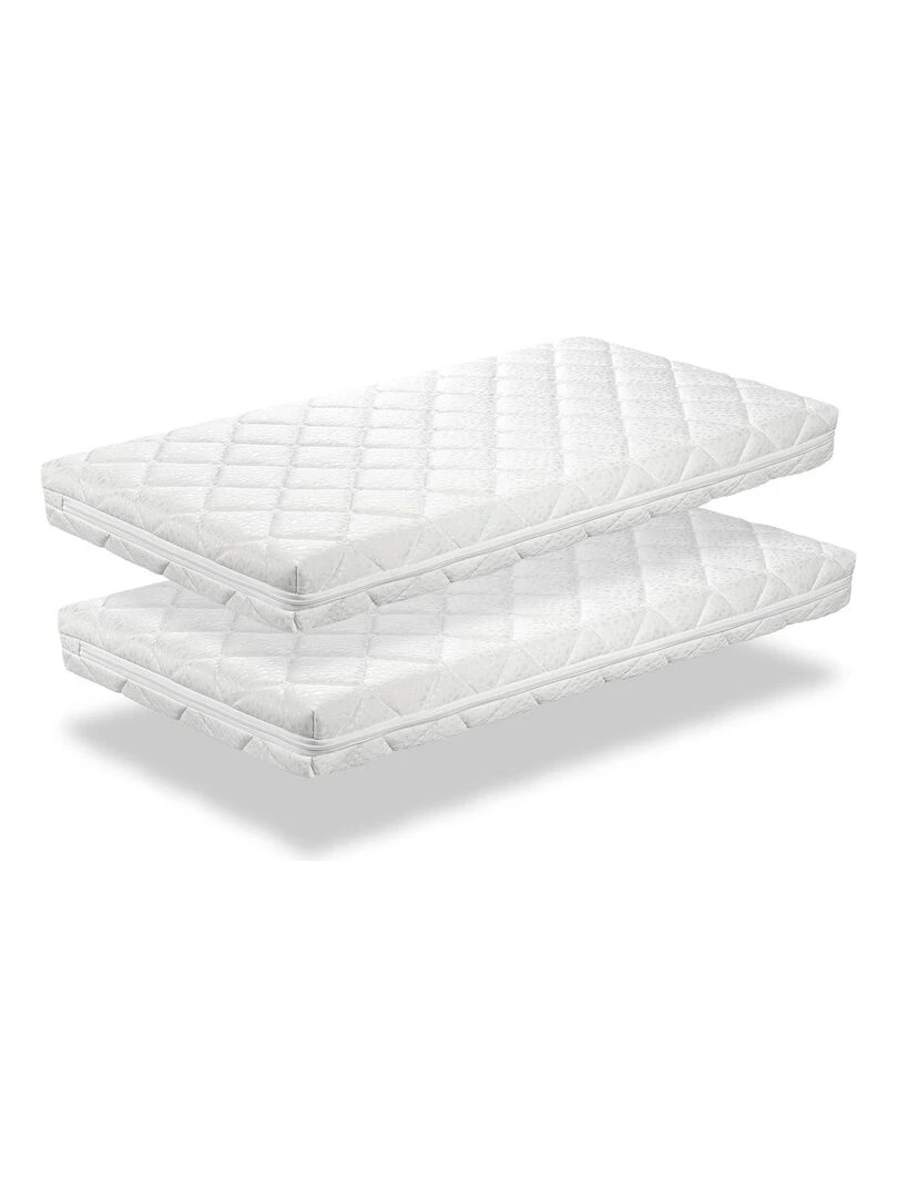 Lot x2 Matelas mousse ‘STAR’ épaisseur 11 cm ergonomique et respirant N/A