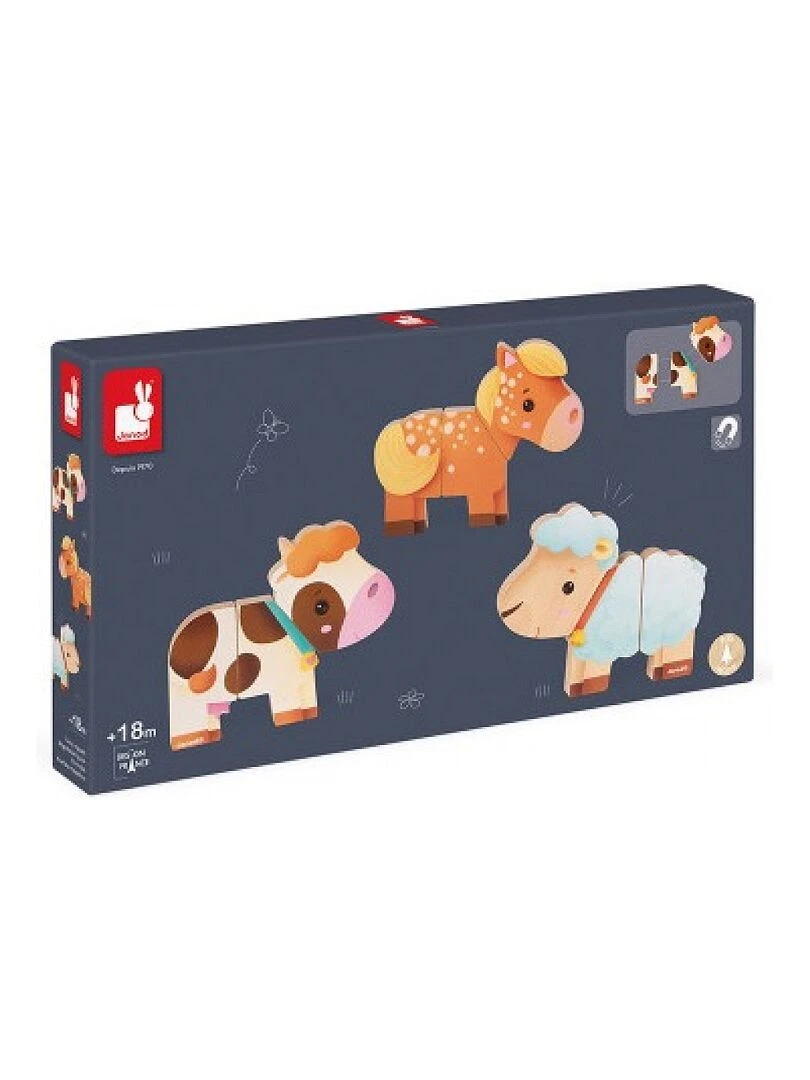 Funny Magnets Pieces Bois Magnetiques Ferme N/A