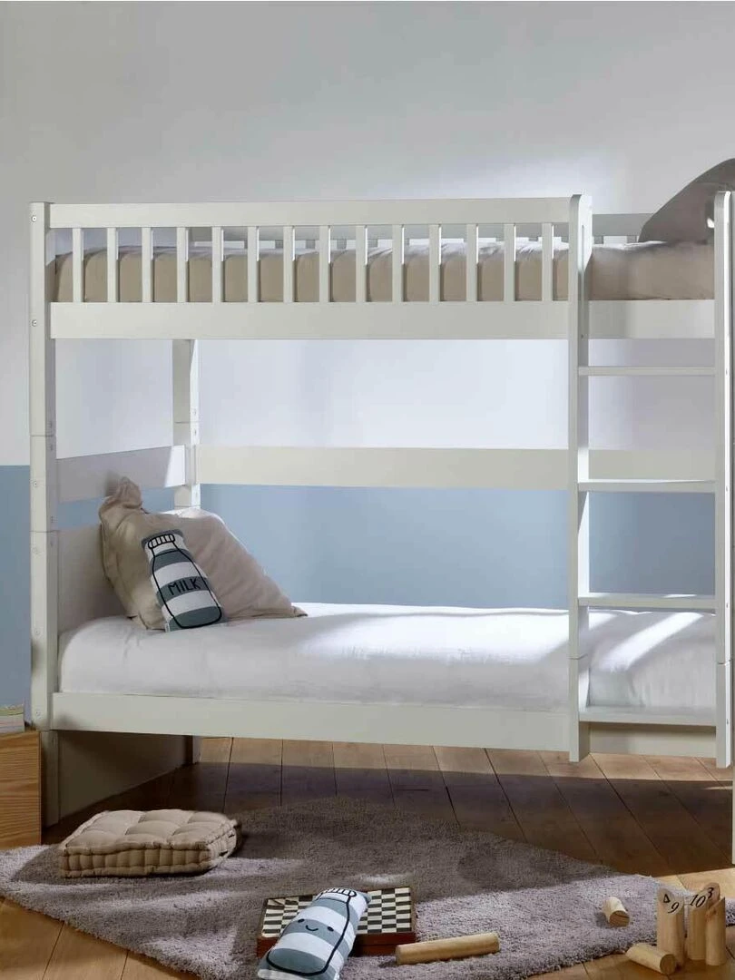 Lit superposé modulable Victoria   AKITEN RETAIL   Blanc Blanc