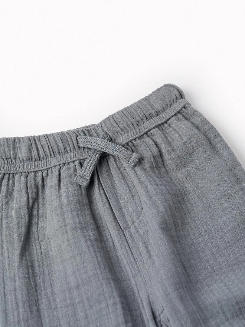 Pantalon en mousseline de coton pour bébé garçon  SICILIAN DAYS   Bleu clair
