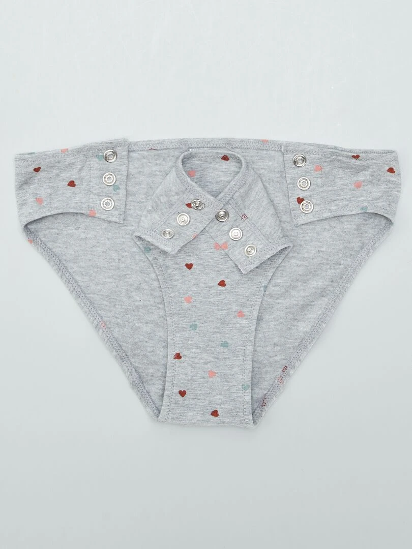 Lot de 2 culottes   So Easy   Gris/rose
