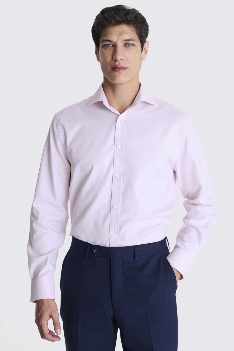 Regular Fit Pink Dobby Shirt Buy Online at Moss