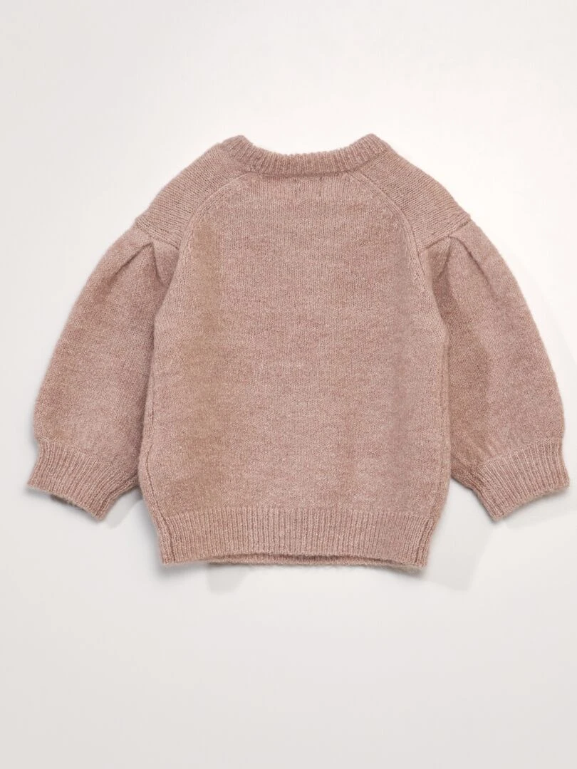 Pull en maille fantaisie   Vieux rose