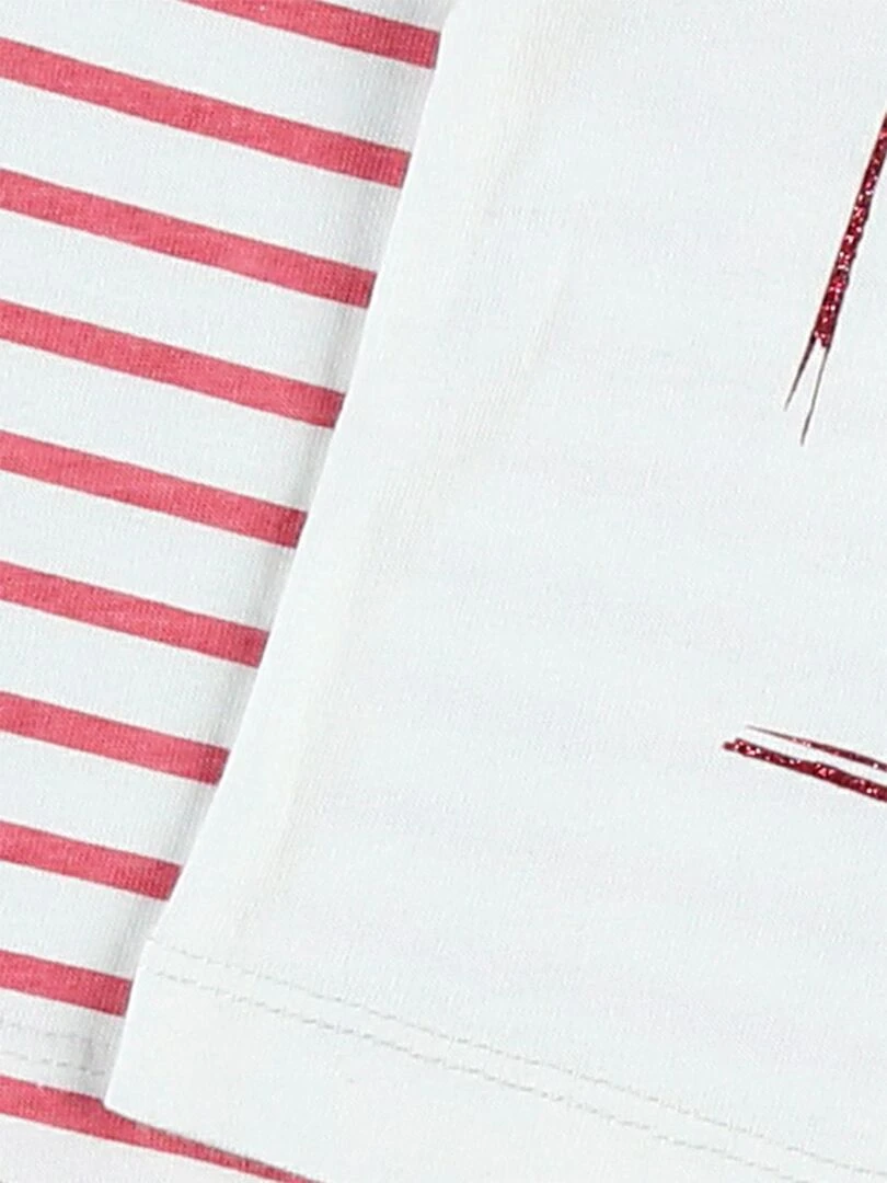 Set de 2 t shirt en coton  et   Noukie's   Blanc