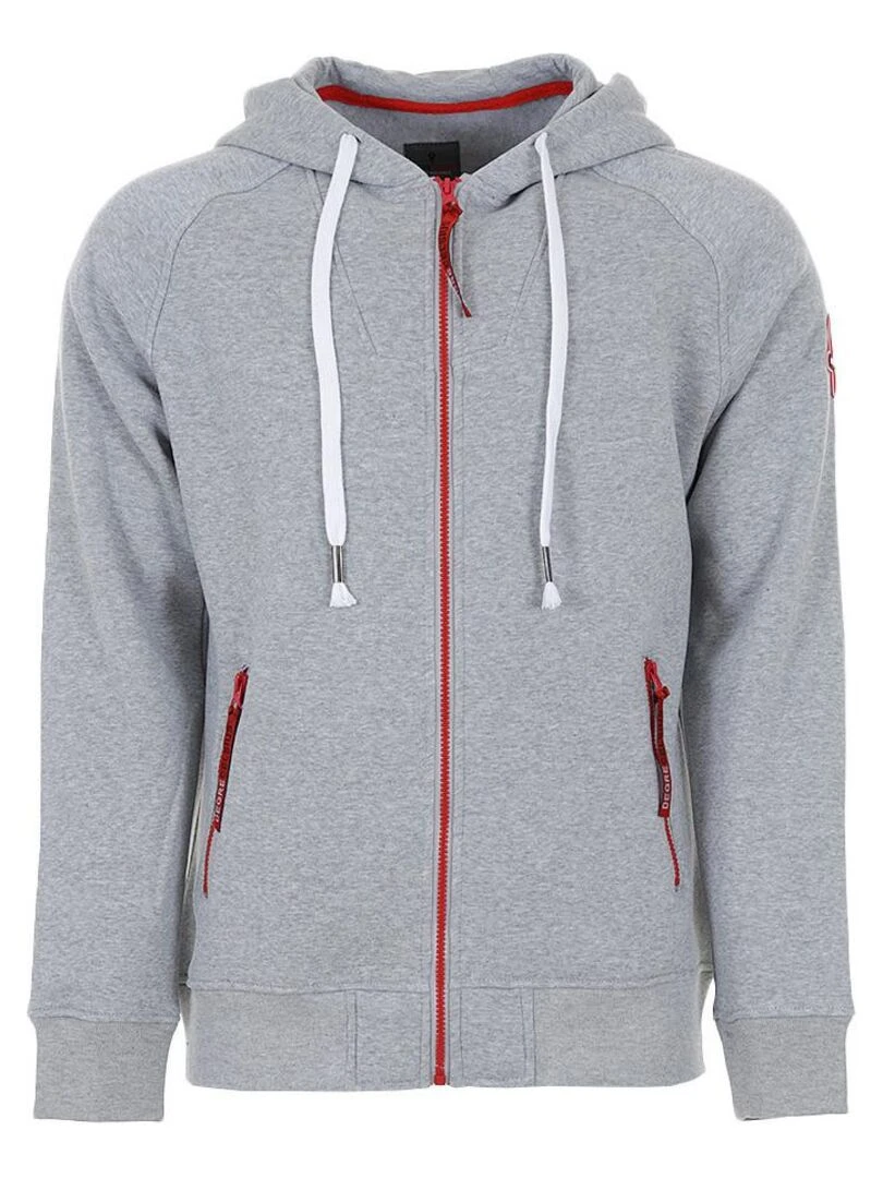 Sweat zippé à capuche homme CAUVY DEGRE CELSIUS Gris