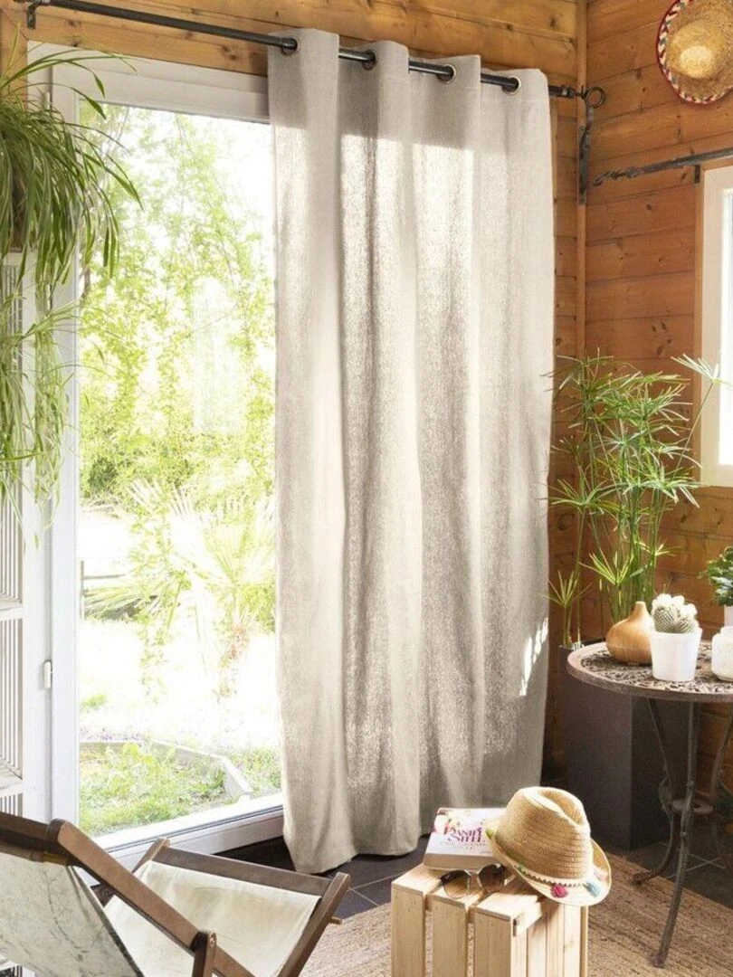 Rideau 140x260 en Coton Beige