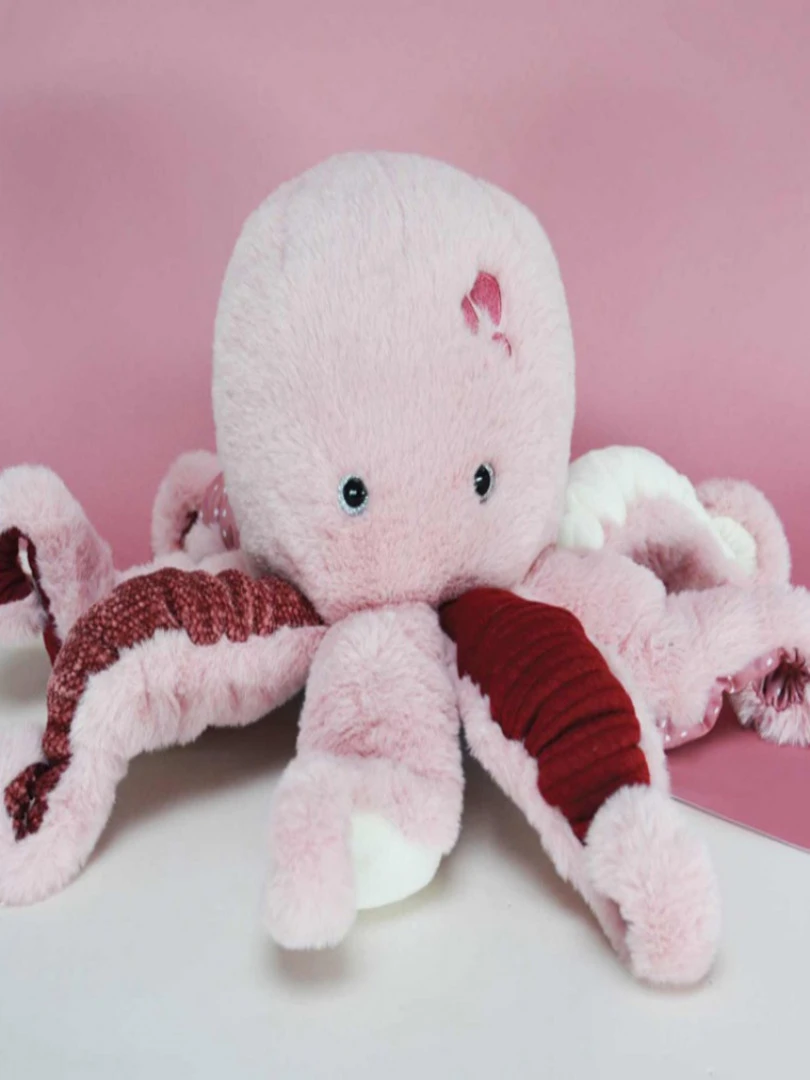 Peluche Pieuvre Trésors Marins (30 Cm)   Rose