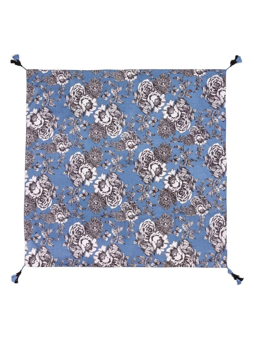 Foulard carré RosaBlue Bleu