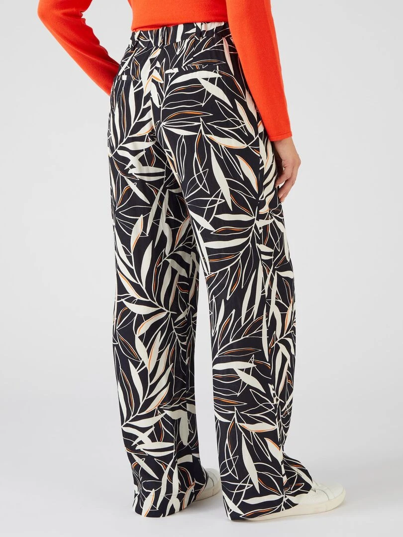 Pantalon tissu crêpe fibres viscose Lenzing EcoVero   Damart   Noir