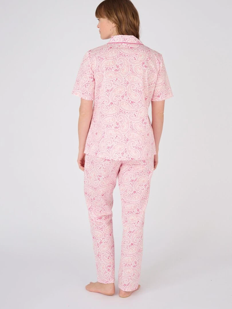 Pyjama en popeline pur coton   Damart   Rose