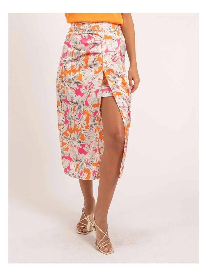 Jupe midi motifs XAMA Rose