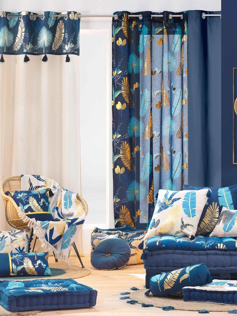 Coussin de sol matelassé Collection Prusseor   Bleu