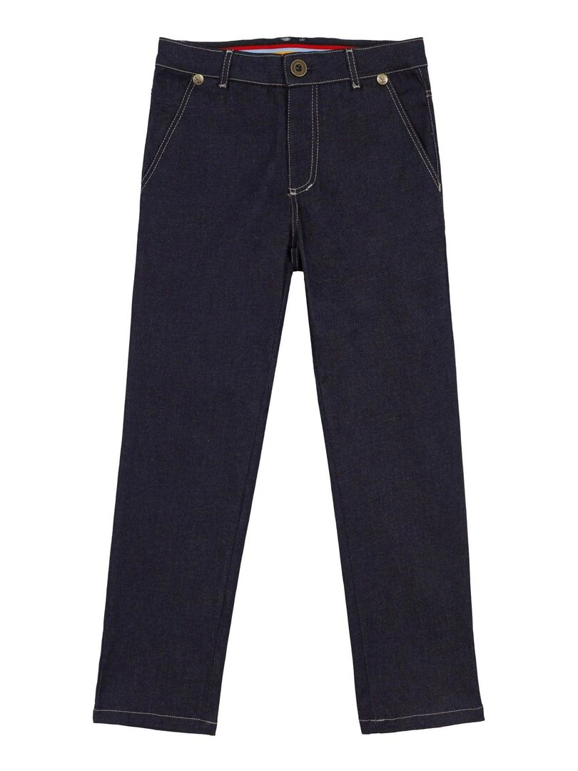 Jeans Garçon Coupe Chino Bleu Foncé SAINCLAIR 'LA FAUTE A VOLTAIRE' Bleu foncé
