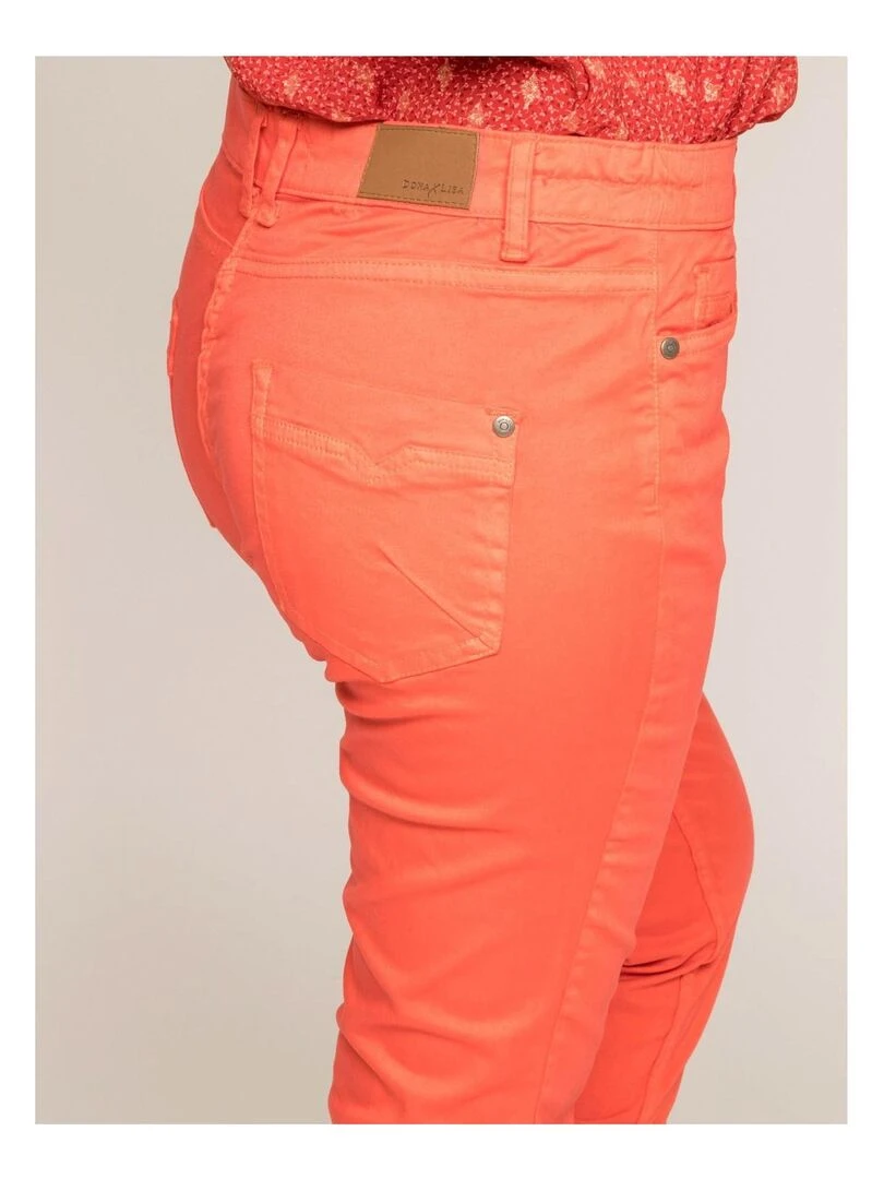 Pantacourt slim XIMI   Rose rouge