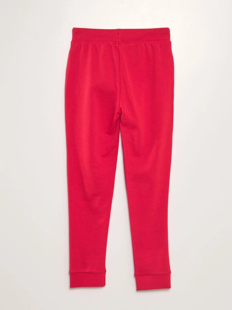 Pantalon de jogging en coton uni Mixte rouge