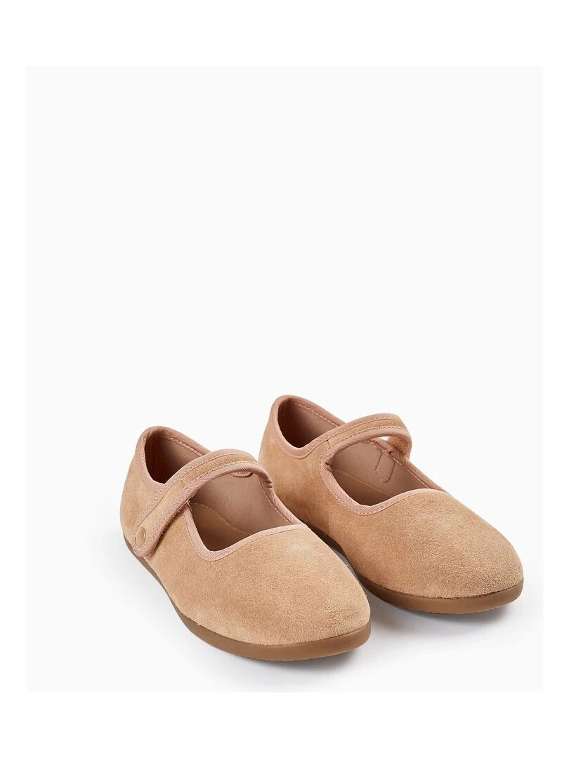 Sabots en daim pour fille ATLANTIC COMPANY Beige clair
