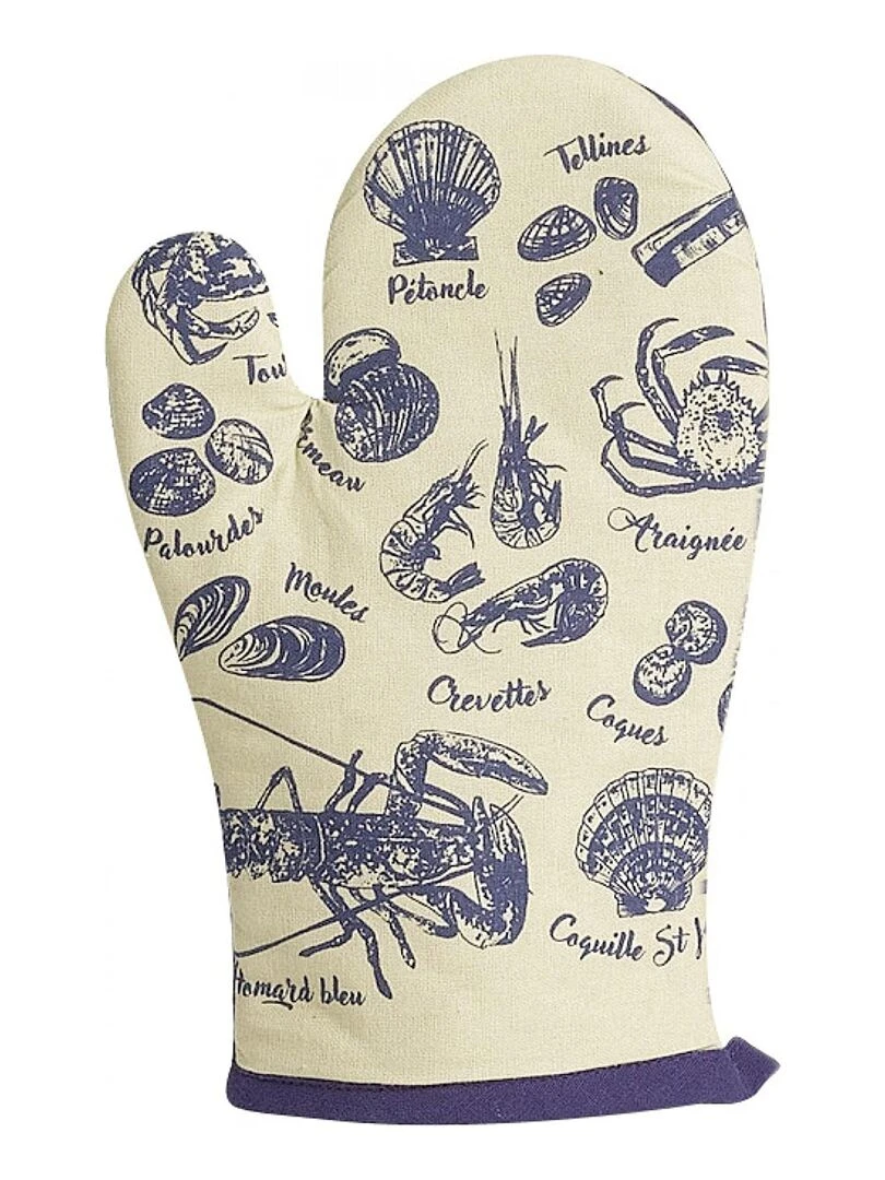 Gant de cuisine Peche a pied 18 x 28 cm Beige