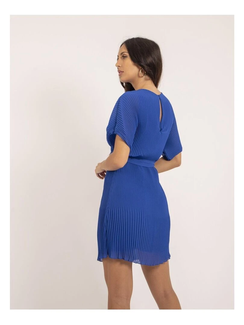 Robe courte plissée IWILD Bleu roi