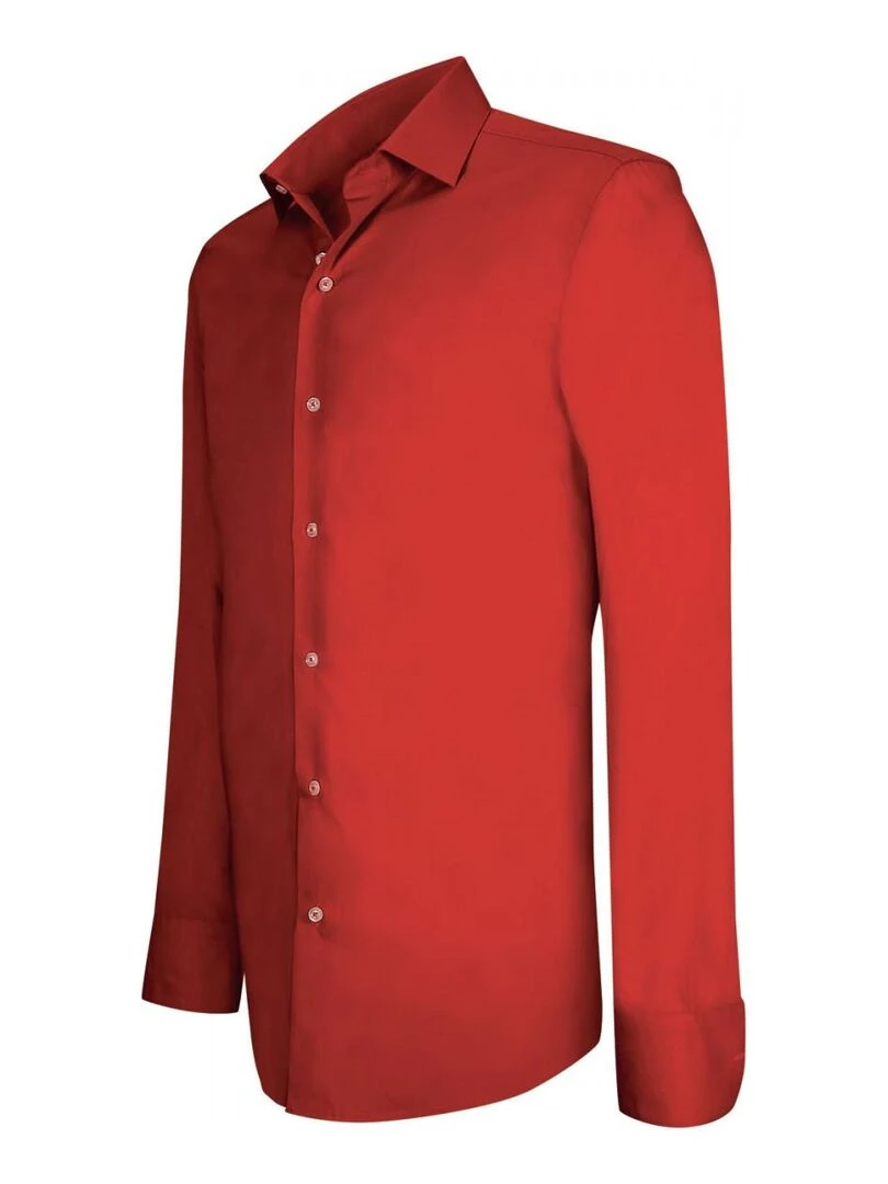 Chemise repassage facile LORENZO   Rouge