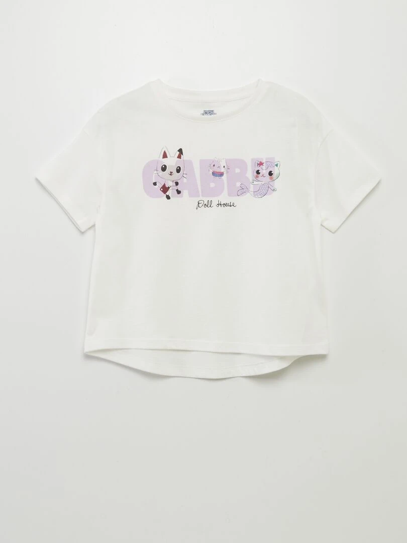 Tee shirt évasé 'Gabby et la maison magique' Blanc gabby