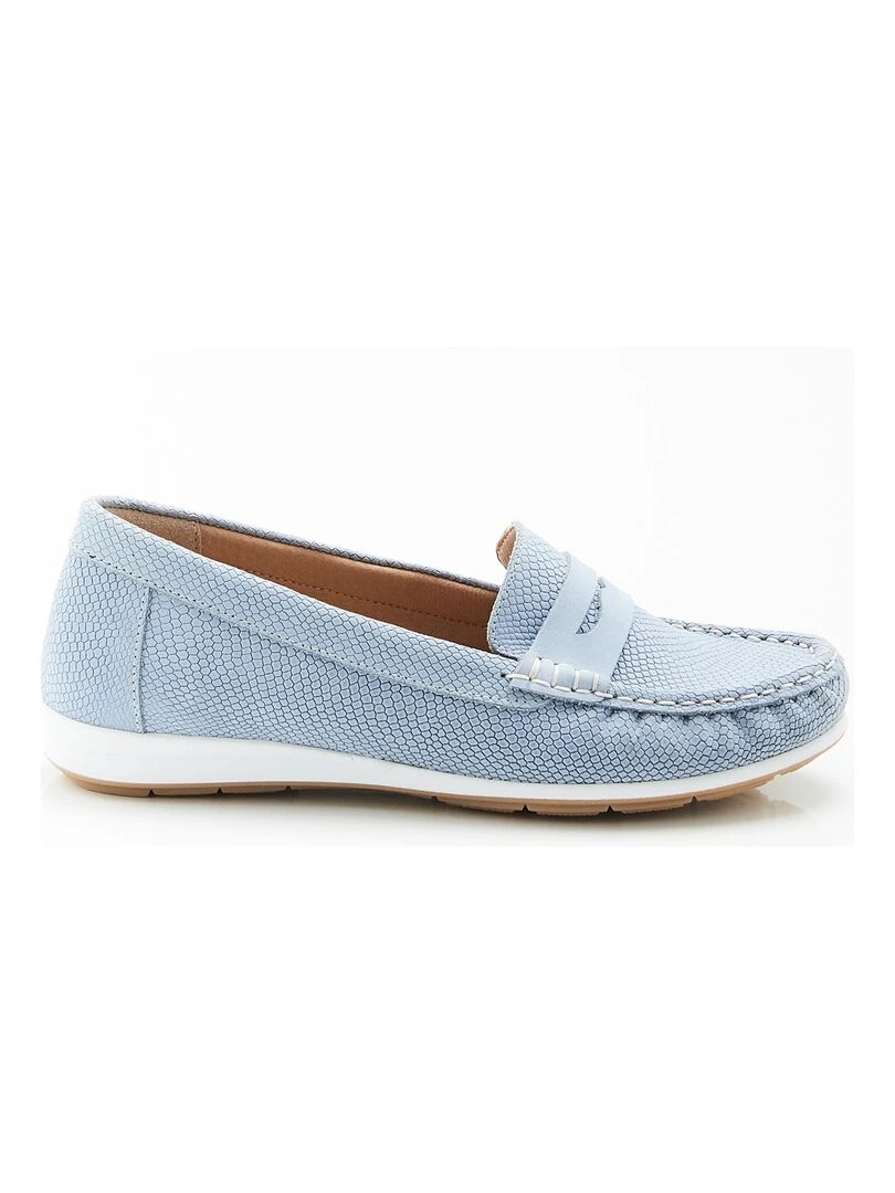 Mocassins aspect python Climatyl   Damart   Bleu ciel