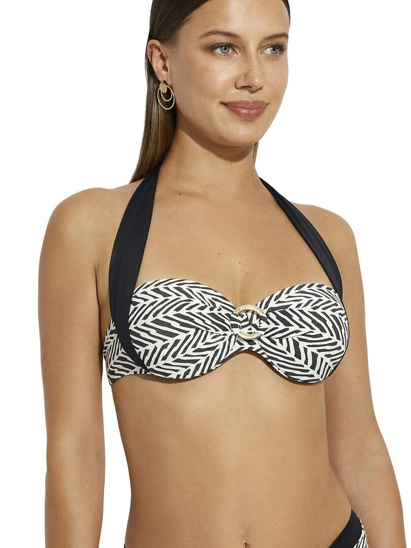 Haut maillot de bain bandeau dos nu Caipirinha Noir