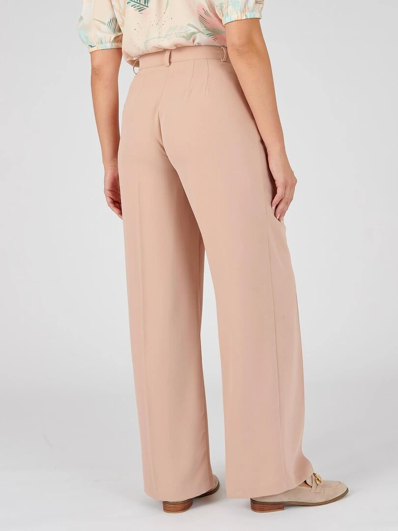 Pantalon large fluide   Damart   Taupe