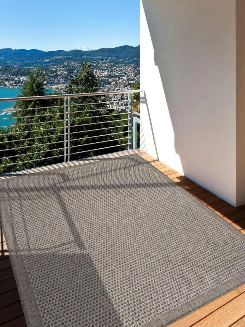 Tapis salon NOUCHY tissé   Marron