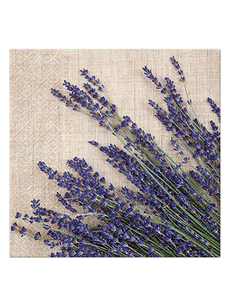 Lot de 20 serviettes en papier 33 x 33 cm Lavande Violet
