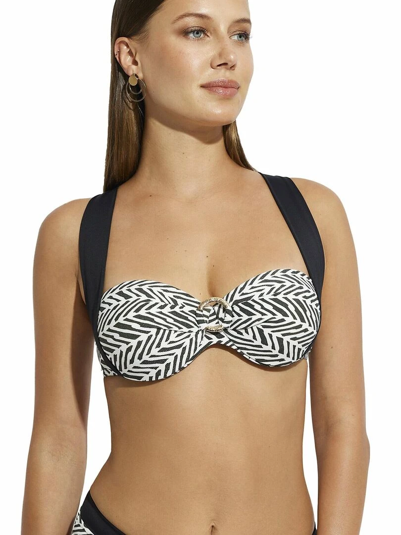 Haut maillot de bain bandeau dos nu Caipirinha Noir