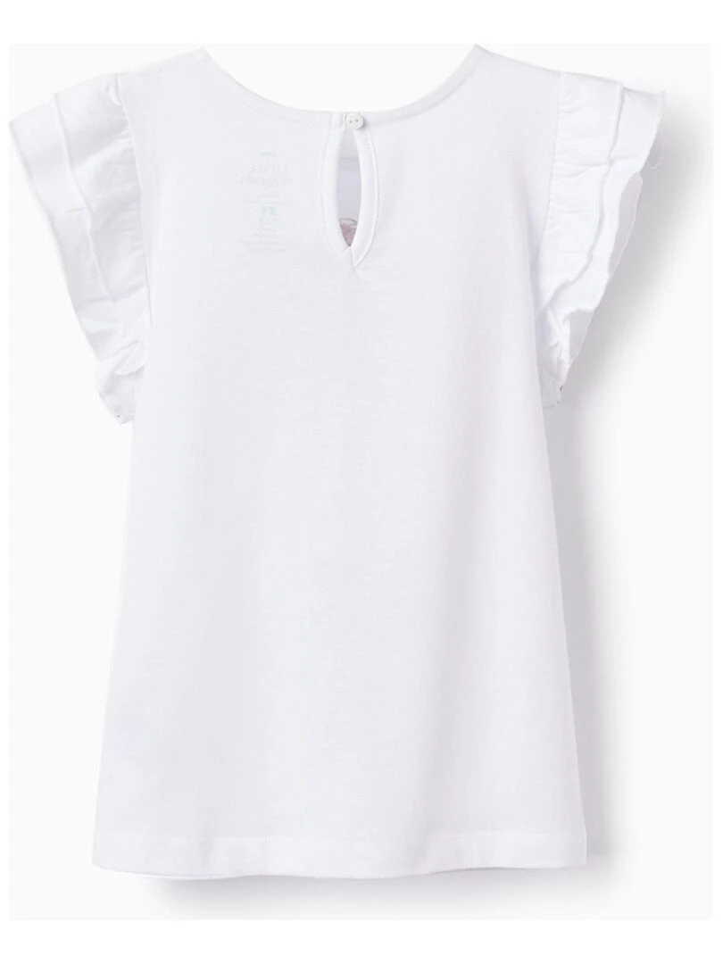 T shirt en Coton pour fille 'Ariel' manches courtes ARIEL LA PETITE SIRÈNE Blanc