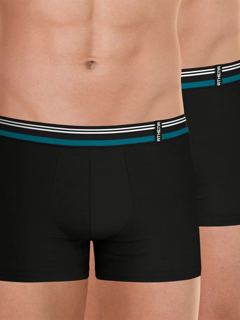 Lot de 2 boxers homme Duo Eco Noir