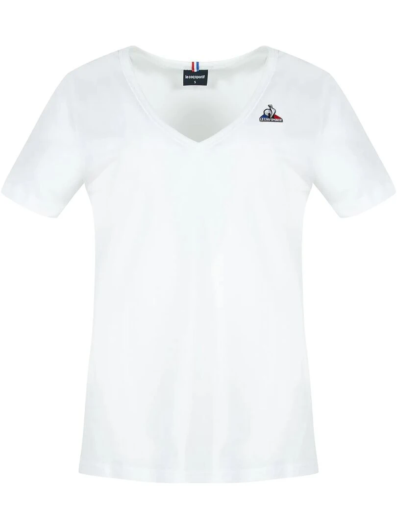 T shirt Le Coq Sportif Essentiels Tee Col V N°1   Blanc