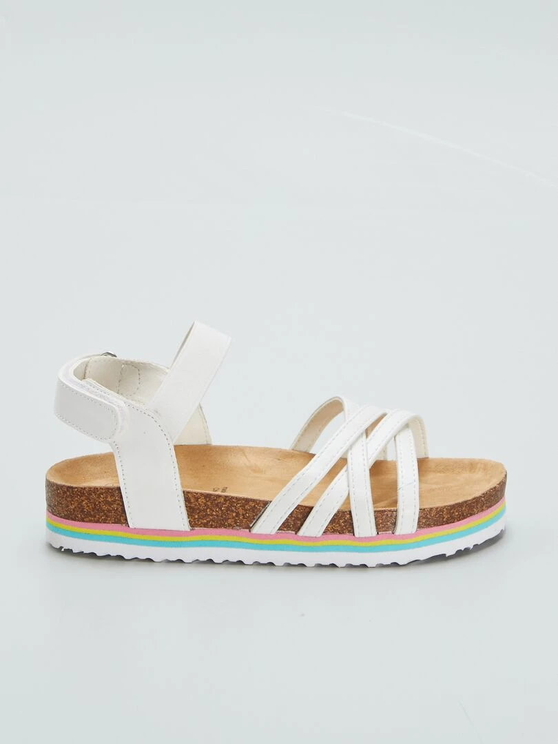 Sandales à fines brides blanc
