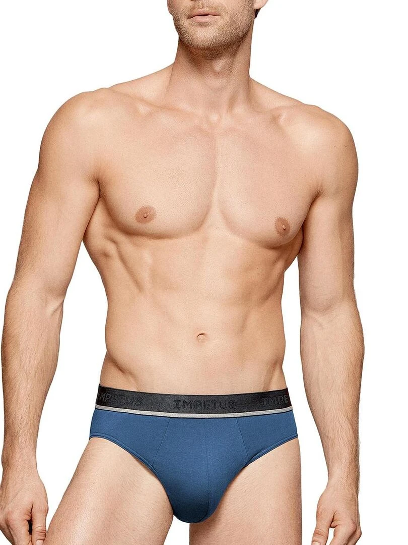 Pack de 2 slips en coton stretch Essentials   Bleu