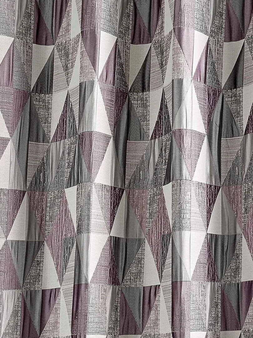 Rideau design à motifs triangulaires   Rose clair