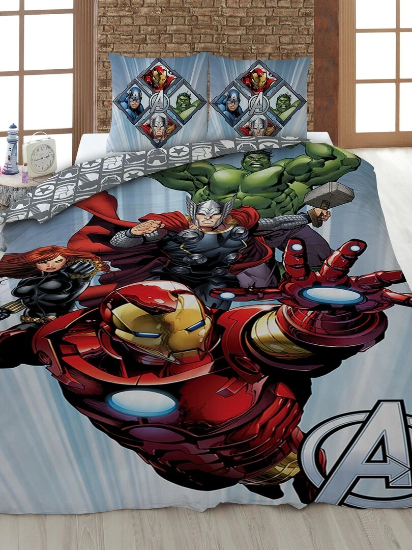 Parure de lit 'Avengers' 1 personne Rouge