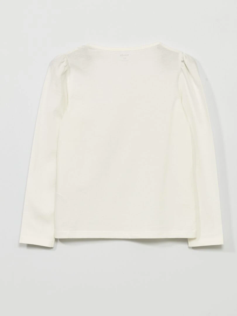 T shirt en jersey à manches longues blanc