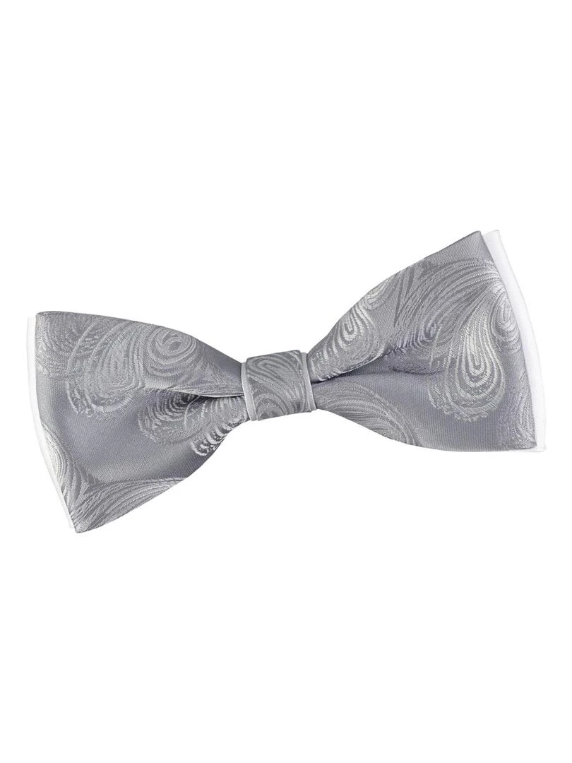 Noeud papillon Atlantis Fabriqué en Europe Blanc Gris