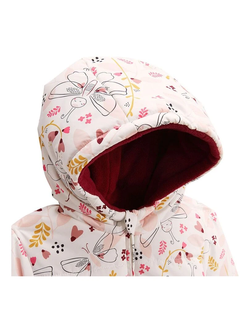 Doudoune avec capuche Elena   Rose