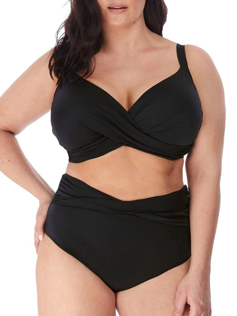 Bas de maillot de bain twisté Magnetic   Noir